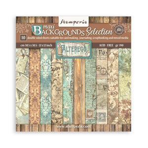 Stamperia Scrapbooking Pad 10 Sheets 12" x 12" Maxi Background - Alterego