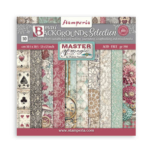 Stamperia Scrapbooking Pad 10 Sheets 12" x 12" Maxi Background - Master of Magic