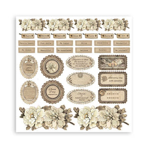 Stamperia Scrapbooking Pad 10 Sheets 12" x 12" - Old Lace