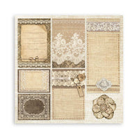 Stamperia Scrapbooking Pad 10 Sheets 12" x 12" - Old Lace
