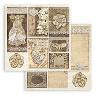 Stamperia Scrapbooking Pad 10 Sheets 12" x 12" - Old Lace
