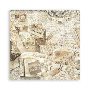 Stamperia Scrapbooking Pad 10 Sheets 12" x 12" - Old Lace