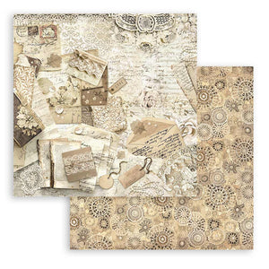 Stamperia Scrapbooking Pad 10 Sheets 12" x 12" - Old Lace