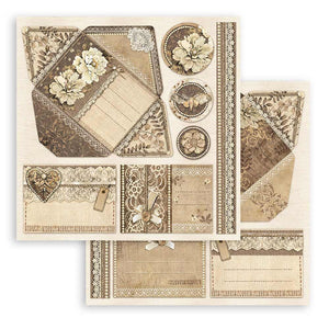 Stamperia Scrapbooking Pad 10 Sheets 12" x 12" - Old Lace