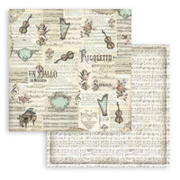 Stamperia Scrapbooking Pad 10 Sheets 12" x 12" - Music
