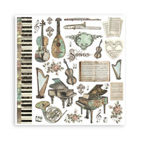 Stamperia Scrapbooking Pad 10 Sheets 12" x 12" - Music
