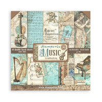 Stamperia Scrapbooking Pad 10 Sheets 12" x 12" - Music
