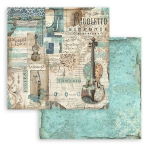 Stamperia Scrapbooking Pad 10 Sheets 12" x 12" - Music