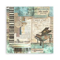 Stamperia Scrapbooking Pad 10 Sheets 12" x 12" - Music
