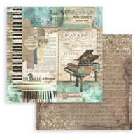 Stamperia Scrapbooking Pad 10 Sheets 12" x 12" - Music
