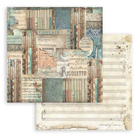 Stamperia Scrapbooking Pad 10 Sheets 12" x 12" - Music
