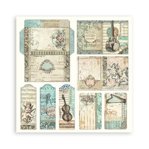 Stamperia Scrapbooking Pad 10 Sheets 12" x 12" - Music