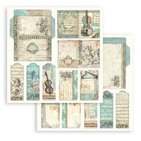 Stamperia Scrapbooking Pad 10 Sheets 12" x 12" - Music
