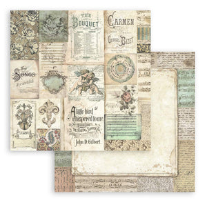 Stamperia Scrapbooking Pad 10 Sheets 12" x 12" - Music