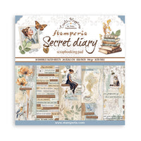 Stamperia Scrapbooking Small Pad 10 sheets cm 20.3X20.3 (8"X8") - Create Happiness Secret Diary
