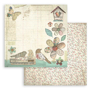 Stamperia Scrapbooking Small Pad 10 sheets cm 20.3X20.3 (8"X8") - Garden
