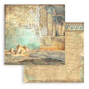 Stamperia Scrapbooking Pad 10 Sheets 8" x 8"  Background Selection - Fortune - Land of the Pharaohs
