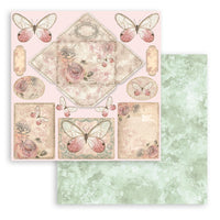 Stamperia Scrapbooking Small Pad 10 Sheets 8" x 8" - Shabby Rose
