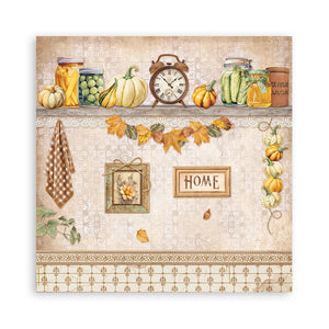 Stamperia Scrapbooking Small Pad 10 Sheets 8" x 8" - Golden Harmony