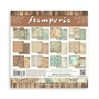 Stamperia Scrapbooking Small Pad 10 Sheets 8" x 8" Backgrounds Selection - Alterego
