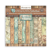 Stamperia Scrapbooking Small Pad 10 Sheets 8" x 8" Backgrounds Selection - Alterego
