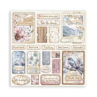 Stamperia Scrapbooking Small Pad 10 Sheets 8" x 8" - Dewdrops
