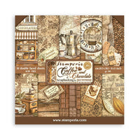 Stamperia Paper Pack 8" x 8" - Coffee and Chocolate
