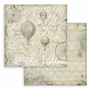 Stamperia Paper Pack 8" x 8" Backgrounds Selection - Voyages Fantastiques