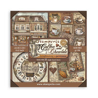 Stamperia Paper Pack 8" x 8" Single Face - Coffee and Chocolate”