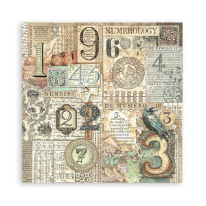 Stamperia Scrapbooking Pad 22 Sheets 8" x 8" Single Face - Fortune