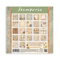 Stamperia Scrapbooking Pad 22 Sheets 8" x 8" Single Face - Golden Harmony
