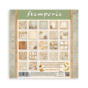 Stamperia Scrapbooking Pad 22 Sheets 12" x 12" Single Face - Golden Harmony