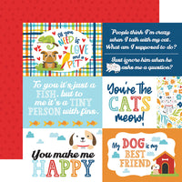 Echo Park 12" x 12" Patterned Paper - Pets - 6x4 Journaling Cards
