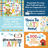Echo Park 12" x 12" Patterned Paper - Pets - 6x4 Journaling Cards
