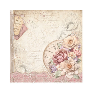 Stamperia Fabric Pack 4 sheets 30cm x30cm - Romance Forever