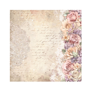Stamperia Fabric Pack 4 sheets 30cm x30cm - Romance Forever