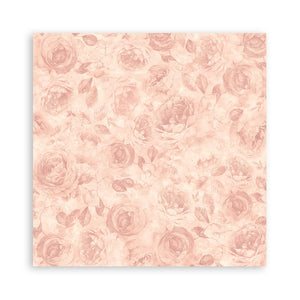 Stamperia Pack 4 Sheets Fabric 30x30cm - Shabby Rose