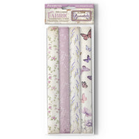 Stamperia Pack 4 Sheets Fabric 30 x 30 cm - Lavender