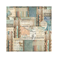 Stamperia Pack 4 Sheets Fabric 30x30cm - Music
