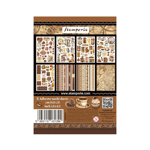 Stamperia Washi Pad A5 - Coffee and Chocolate