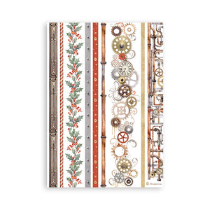 Stamperia Washi Pad 8 Sheets A5 - Gear Up for Christmas