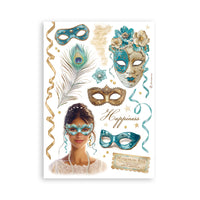 Stamperia Washi Pad 8 Sheets A5 - Masquerade
