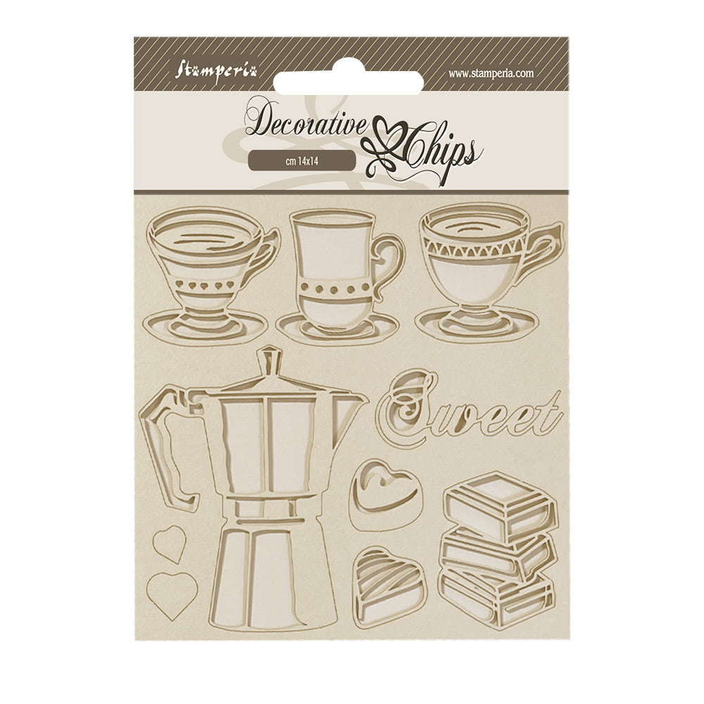 Stamperia Chips - Coffee and Chocolate Moka