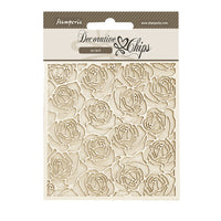 Stamperia Decorative chips cm 14x14 - Romance Forever pattern