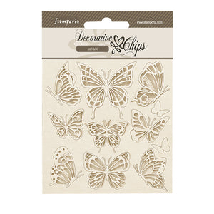 Stamperia Decorative Chips 14 x 14cm - Lavender - Butterflies