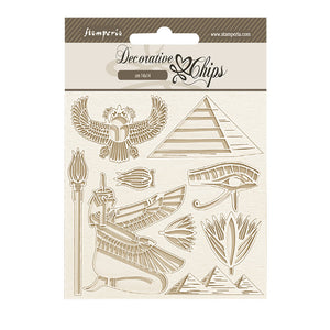Stamperia Decorative Chips 14x14cm - Fortune - Egypt Pyramid