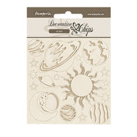 Stamperia Decorative Chips 14x14cm - Fortune - Planets