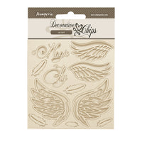 Stamperia Decorative Chips 14 x 14cm - Wonderland - Wings