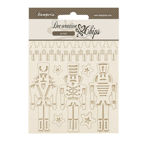 Stamperia Decorative Chips cm 14 x 14 - The Nutcracker - Soldiers