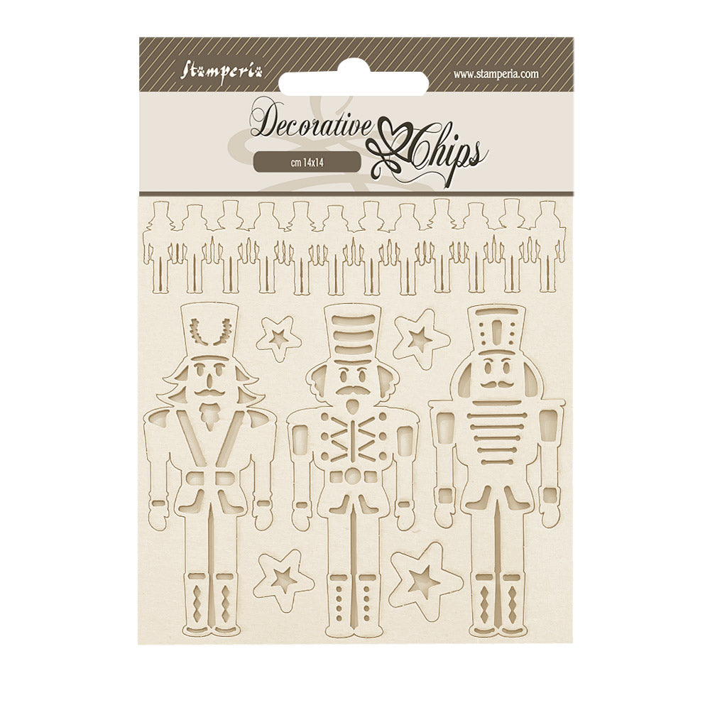 Stamperia Decorative Chips cm 14 x 14 - The Nutcracker - Soldiers